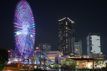 横浜みなとみらいの夜景