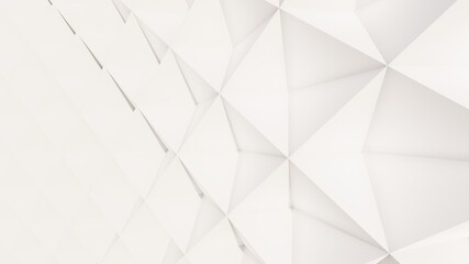 Abstract white background geometric pattern in design 3d render