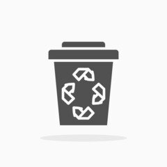 Trash Recycle icon. Vector illustration. Enjoy this icon for your project.