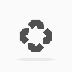 Recycle icon. Vector illustration. Enjoy this icon for your project.