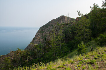 Fototapeta premium Headland Hoboy. Russia, Lake Baikal, Olkhon Island. The most northern point of Olkhon Island.