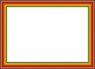 Marco en tonos otoñales con el interior en blanco. Plantilla