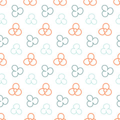 Seamless pattern childish hand drawn flower on white background, wallpaper wrapping textile