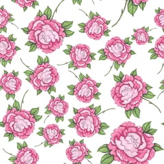 Möbelaufkleber Watercolor seamless pattern with floral bouquets. Vintage botanical illustration. Elegant decoration for any kind of a design. Fashion print with colorful abstract flowers. Watercolor texture.  © Natallia Novik