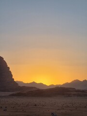 sunset at the desert 