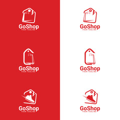 Online Shopping Logo. vector logo shop. Unique Shopping and Retail Logo Template