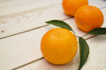 Tangerines close up