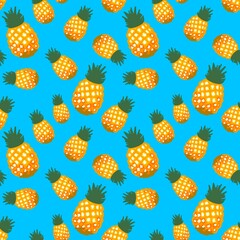 seamless pattern with pineapples