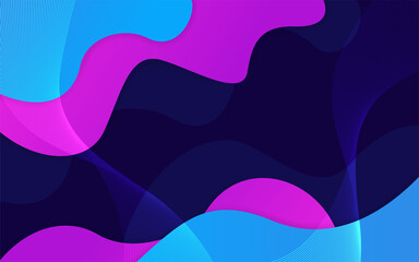 Abstract Colorful Geometric Background. Fluid Shapes composition