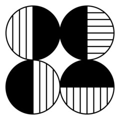 Linear Abstract Geometric Element. Black And White Modern Poster. Abstract Wall Art. Digital Art Of Interior Decoration For Print