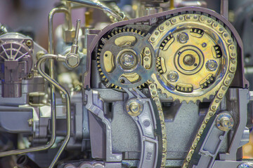 Detailed description of engine parts. Industrial machinery