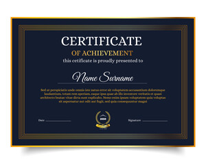 certificate of template vector design 