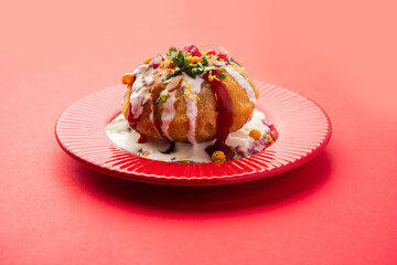 Raj Kachori Is indian roadside snack menu © StockImageFactory