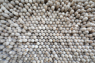 Cross section pattern of wooden spade handle