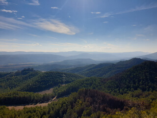 Fototapeta premium Landscape view on the mountains in the autumn, Catalonia, Spain