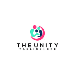 Unity logo concept vector isolated in white background