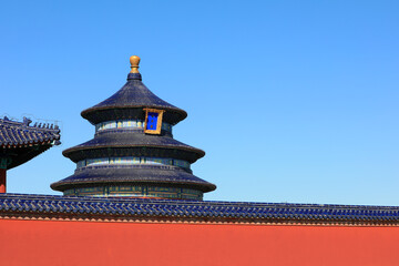Chinese classical architectural landscape in the temple of heaven, Beijing