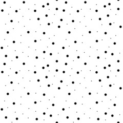 Black polka dots on black background white seamless texture collection