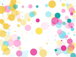 Bokeh confetti circles decoration holiday background.