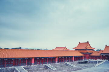 Ancient royal palaces of the Forbidden City in Beijing, China.
