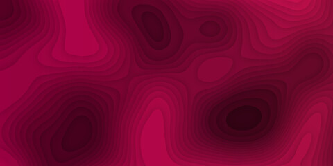 Obraz premium Papercut multi layers 3D dark red pink color texture vector background. Abstract modern geometric shape multi layer 3d papercut luxury background with multi color elements, topography map concept.