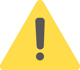 Exclamation mark of caution, warning, attention. Vector. A simple triangular icon.
