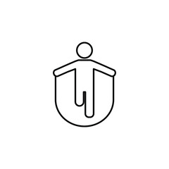 person with skipping rope vector icon jumping-rope sign