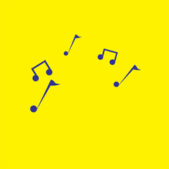 musical note  icon or clipart or logo
