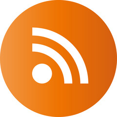 Fototapeta premium RSSアイコン。丸いベクター。