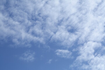 Blue sky with white clouds , fresh nature  abstract concepts.