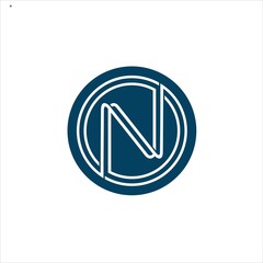 initials n logo modern vector template