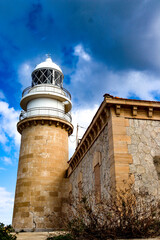 Fototapeta premium old lighthouse in the old town of island country