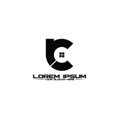 Letter RC,CR simple logo design vector