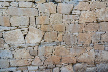 Close up photo of old stone wall