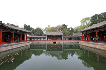 Naklejka premium Chinese classical architectural scenery, Beijing