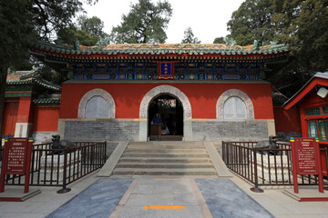 Architectural landscape of temple gate, Beijing
