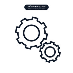 development setting gear icon symbol template for graphic and web design collection logo vector illustration