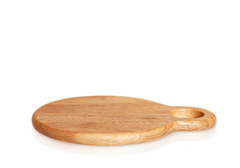 An empty cutting board isolated on a white background