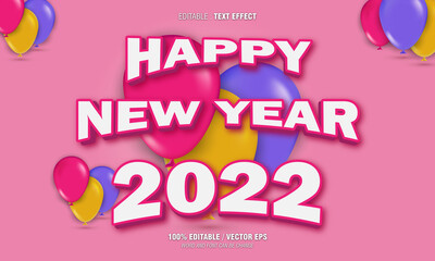 3d editable text effect with pattern balloon on pink background