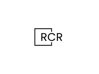 RCR letter initial logo design vector illustration