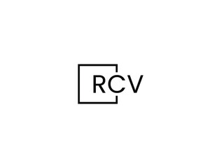 RCV letter initial logo design vector illustration