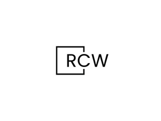 Fototapeta premium RCW letter initial logo design vector illustration