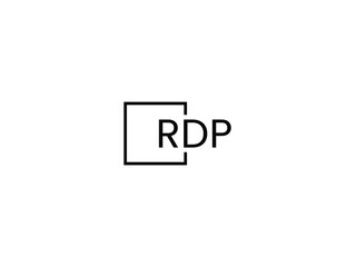 RDP letter initial logo design vector illustration