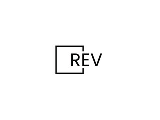 Fototapeta premium REV letter initial logo design vector illustration