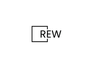 Fototapeta premium REW letter initial logo design vector illustration