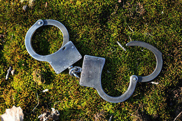 Unfastened Handcuffs On Moss