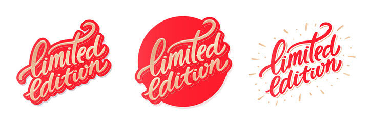 Limited edition. Vector handwritten lettering set.