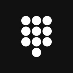 The pin code icon on grey background