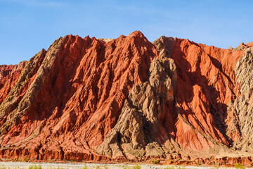 Red mountain rock metal ore