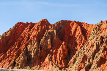 Red mountain rock metal ore